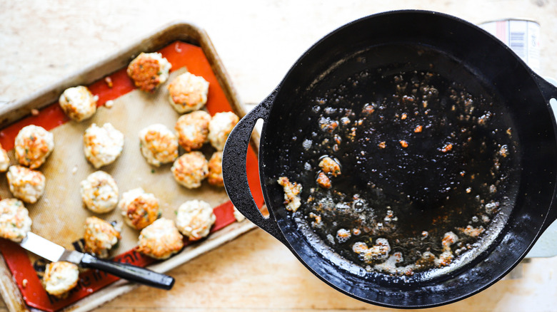 Empty pan ready for soup