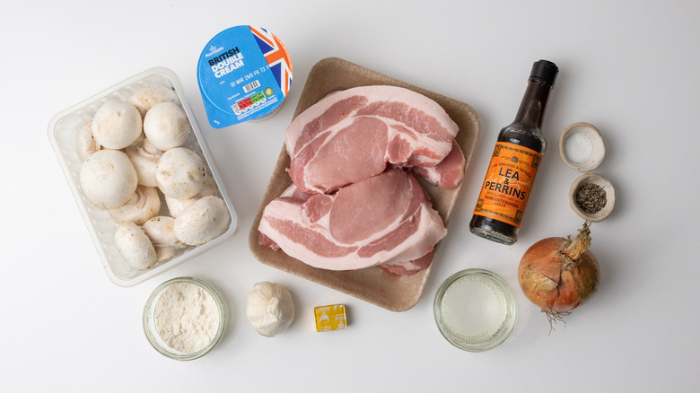 ingredients for creamy pork chops