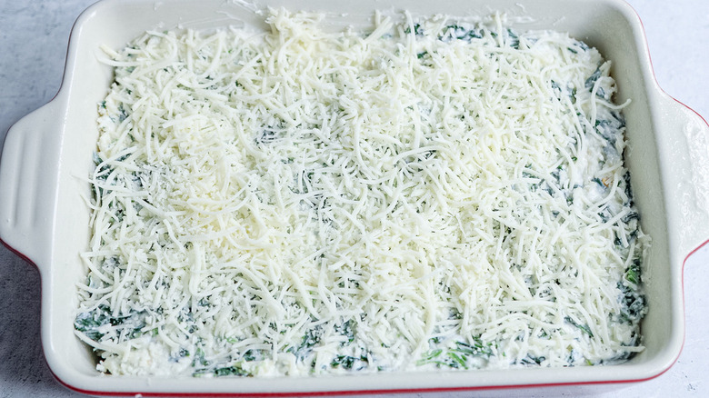 cheese-covered dip mixture