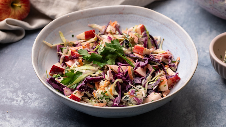 Creamy Tangy Apple Slaw With Blue Cheese Recipe