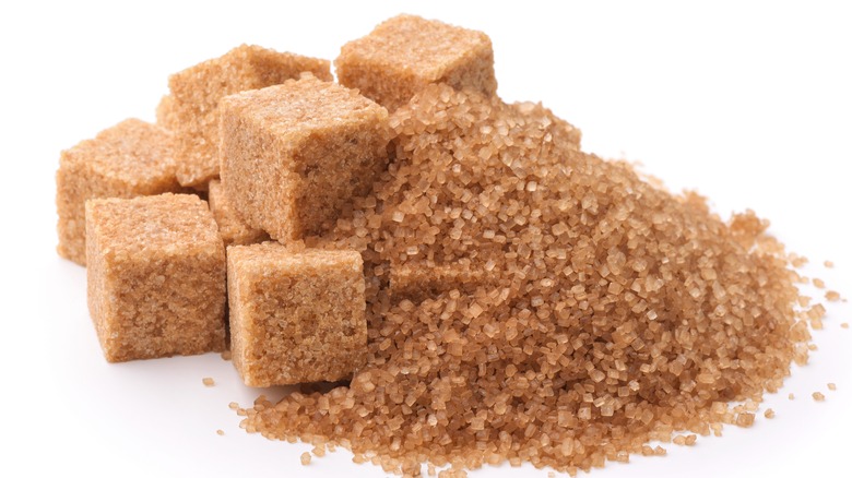 Jar of brown sugar with bread