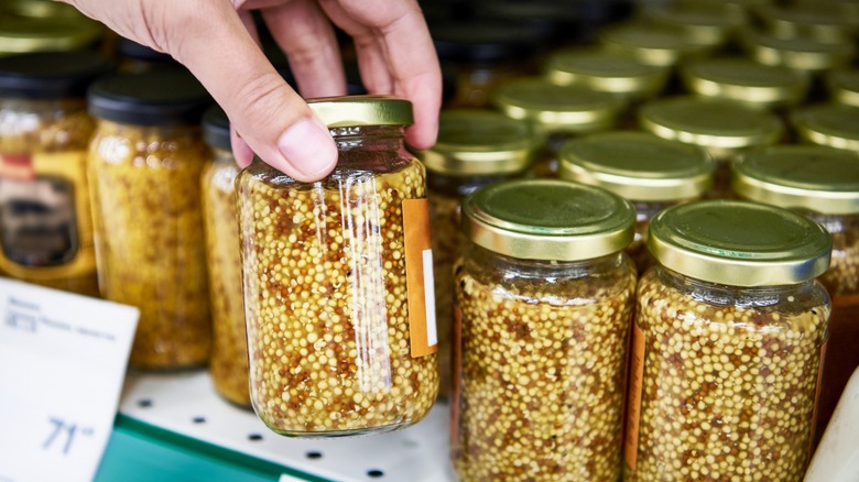 shopper buying hot mustard