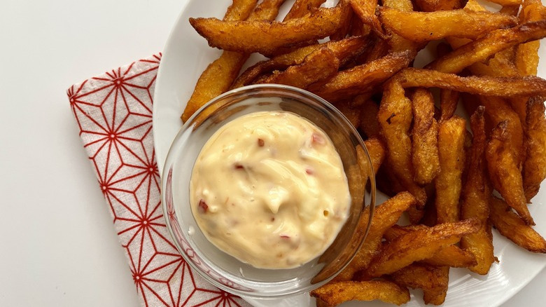 rutabaga fries with dipping sauce