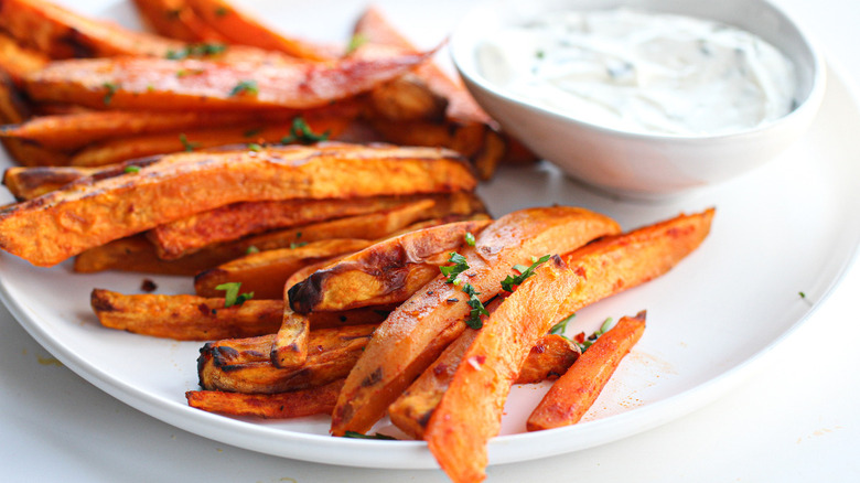 air fried sweet potatoes