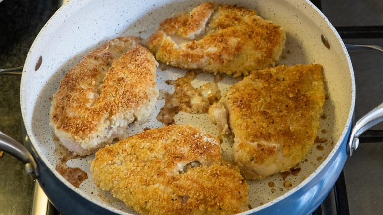 chicken breasts in skillet