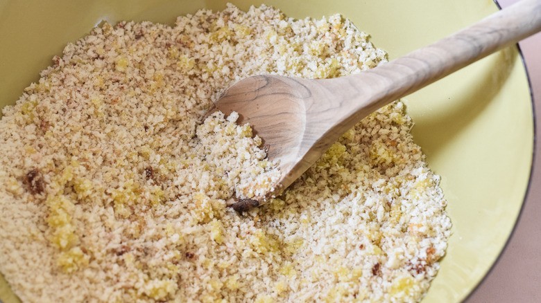 panko bread crumbs in bowl