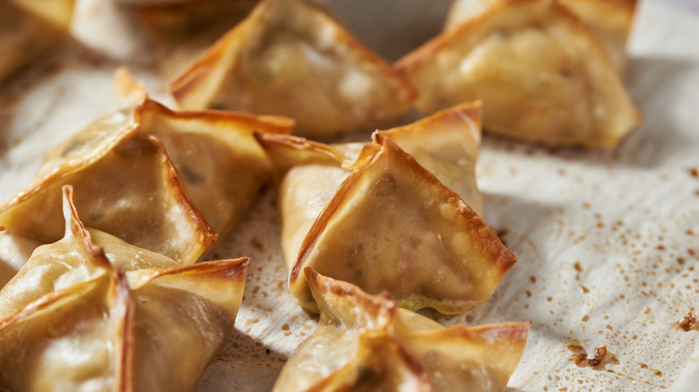 wontons on table