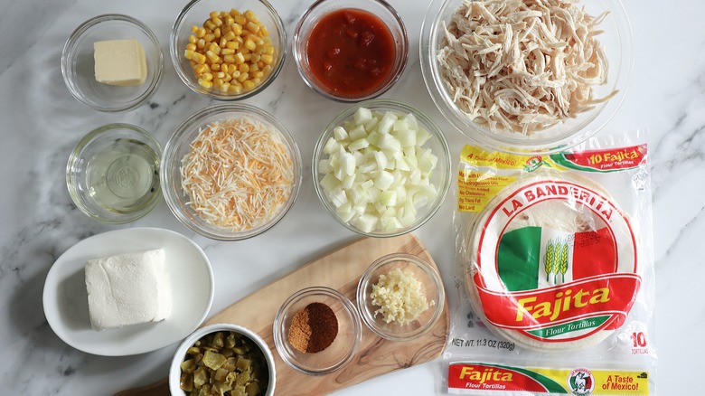 ingredients for chicken flautas