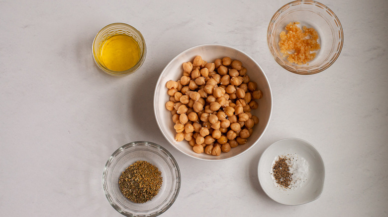 ingredients for crispy chickpeas