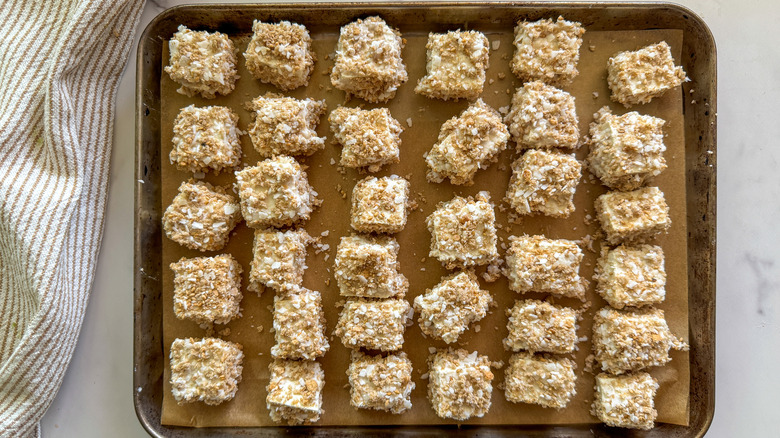 tofu on baking sheet