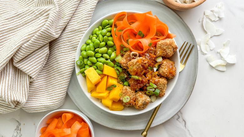 tofu bowl on plate