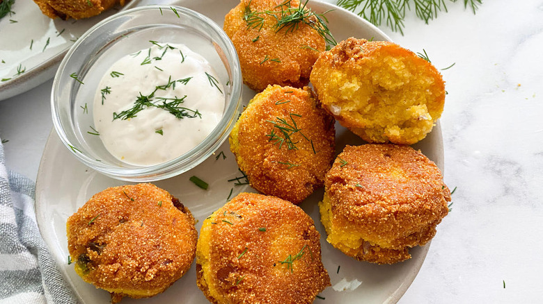 hush puppies with dipping sauce