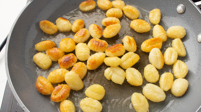 frying gnocchi