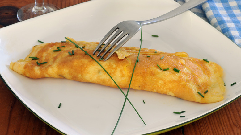 french omelette on plate