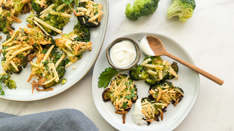 small plate with broccoli