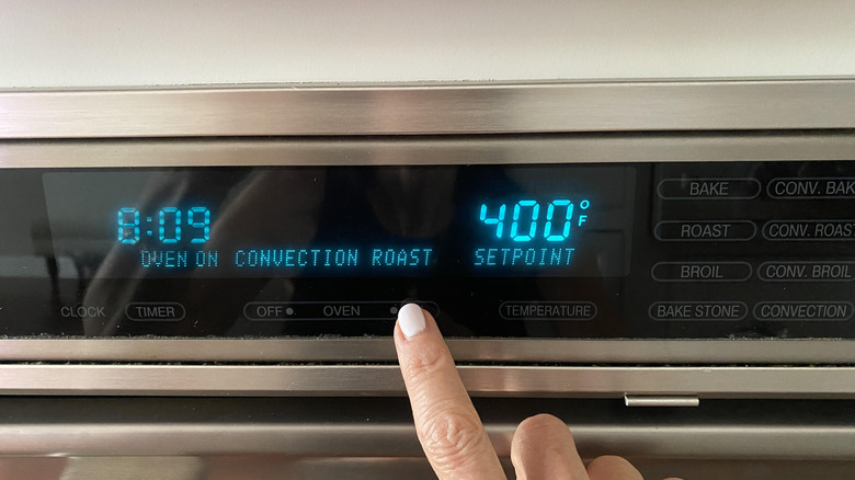 preheating oven