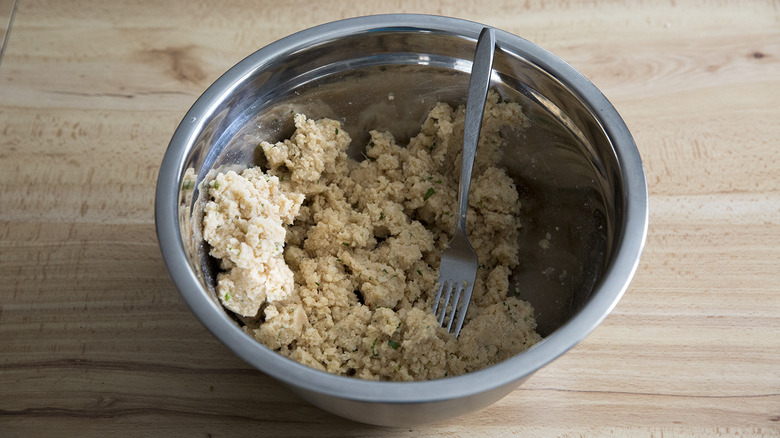 spiced mashed potatoes in bowl