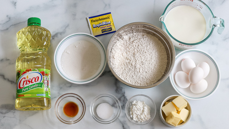 yeast oil and baking ingredients