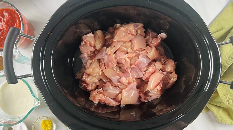 chicken chunks in slow cooker