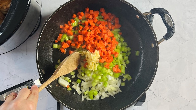 Vegetables in a pan