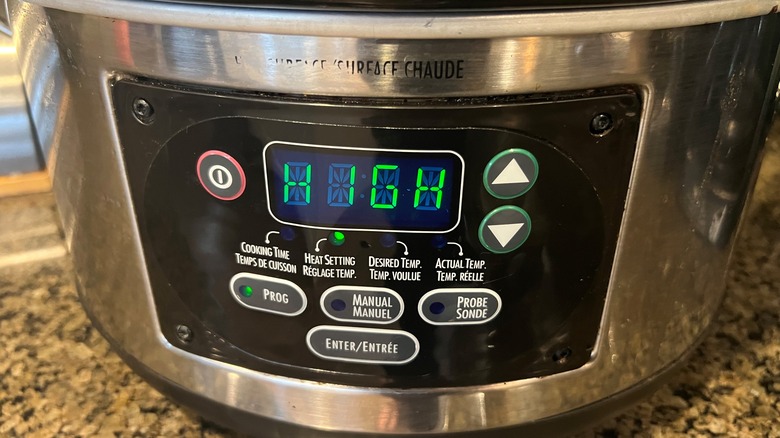 Crock pot set to high