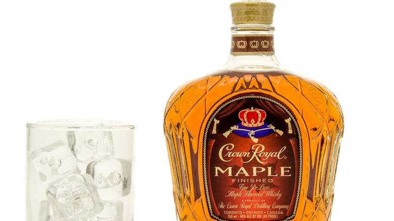 Maple Crown Royal beside a glass