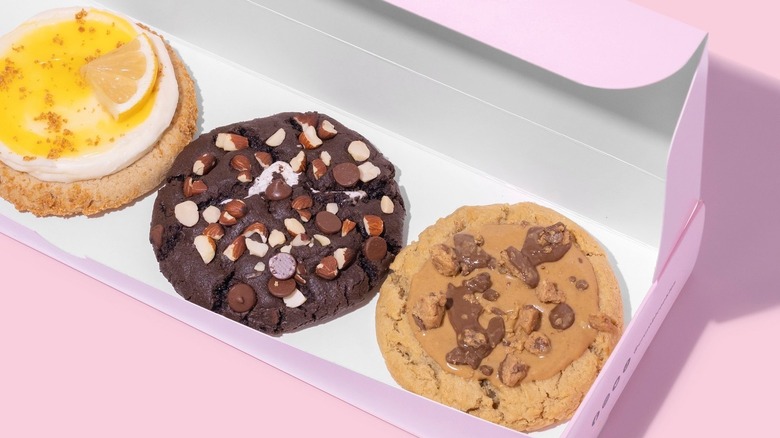 Crumbl cookie boxes