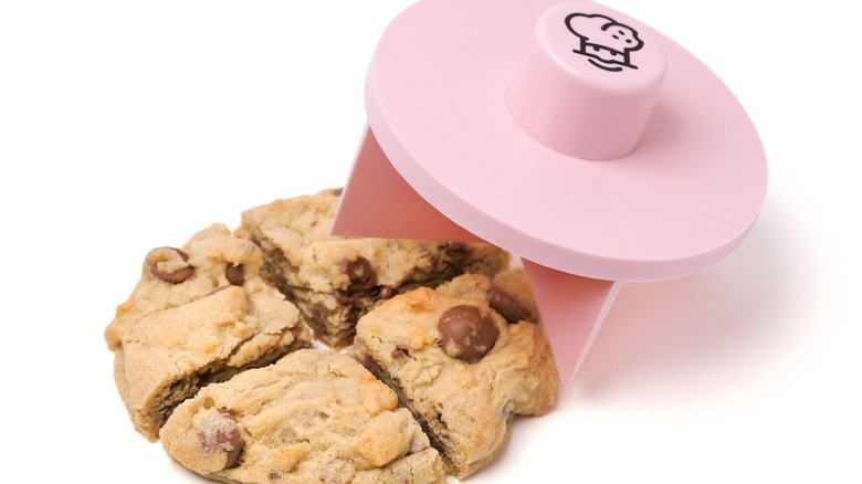 Cookie and pink Crumbl cookie cutter