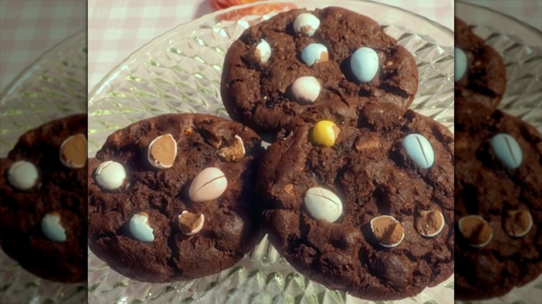 Crumbl's Candy Egg Brownie Cookie