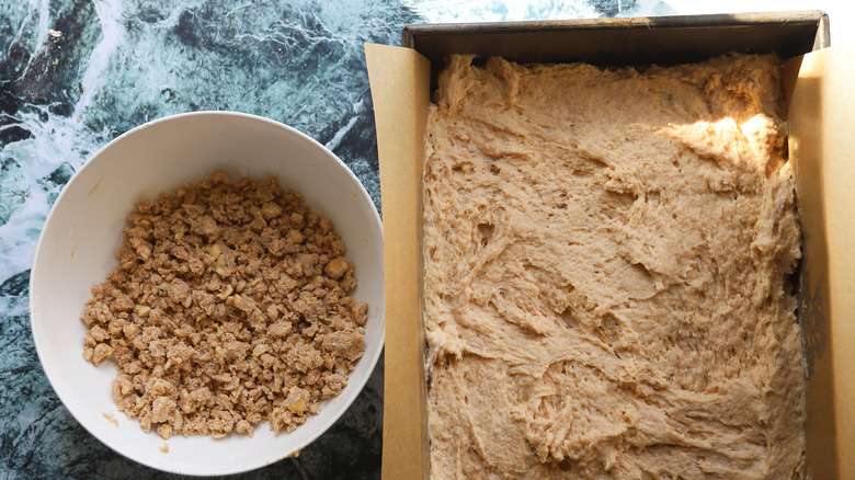 Bowl of hazelnut crumble