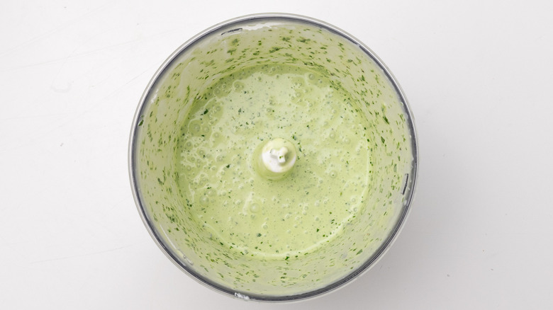 green goddess dressing in blender