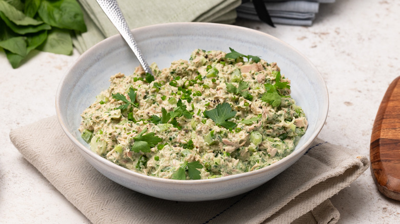 crunchy green goddess tuna salad