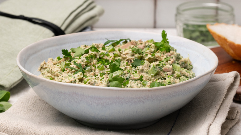 crunchy green goddess tuna salad