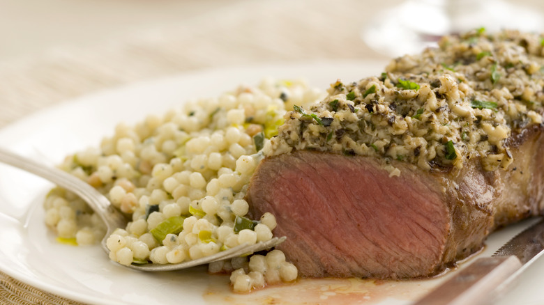 parmesan and herb crusted steak