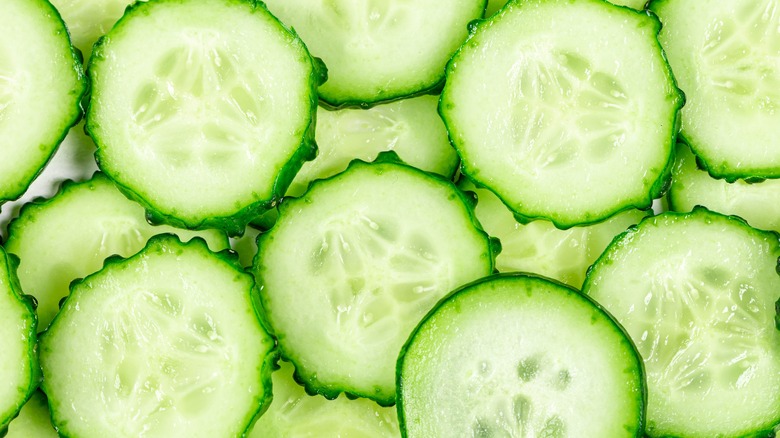 sliced cucumbers 