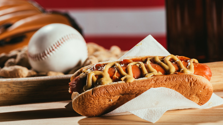 hot dog baseball