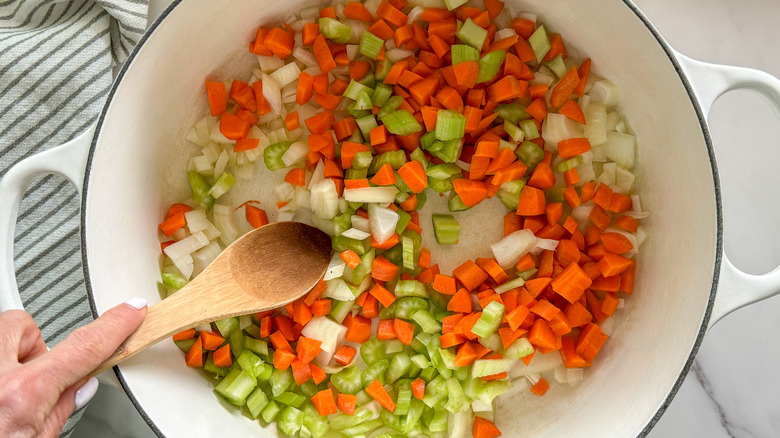 pot with vegetables