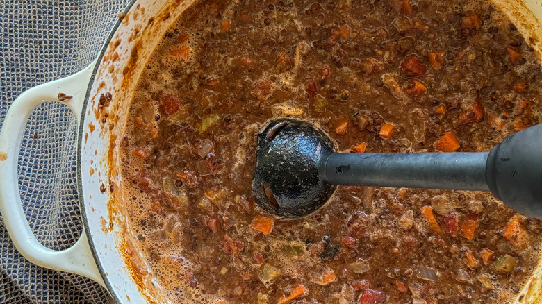 immersion blender in soup