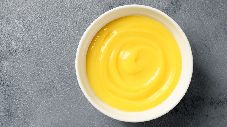 bowl of vanilla custard