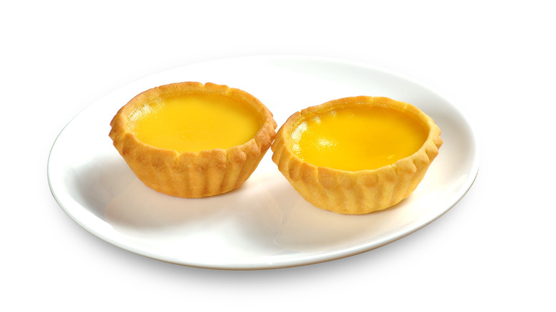 Two Cantonese egg tarts