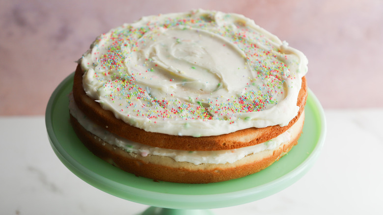 Layered dairy-free birthday cake