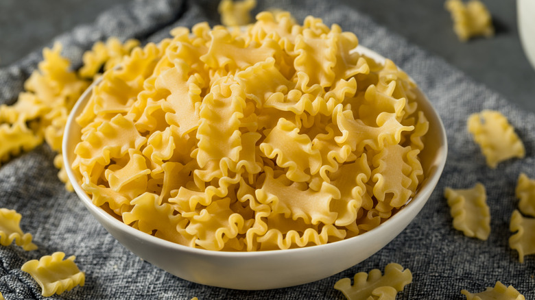 ruffle pasta in bowl