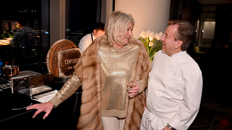 Daniel Boulud and Martha Stewart standing together