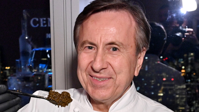 Daniel Boulud with caviar 