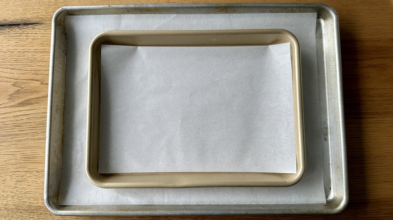 Lined baking sheets
