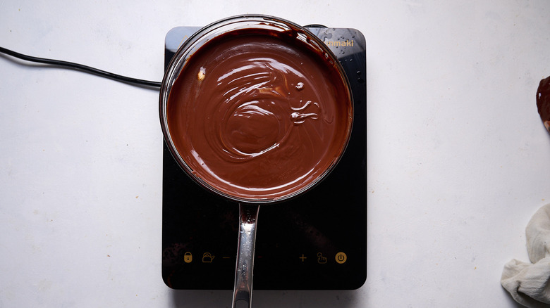 stirring in sweetened condensed milk