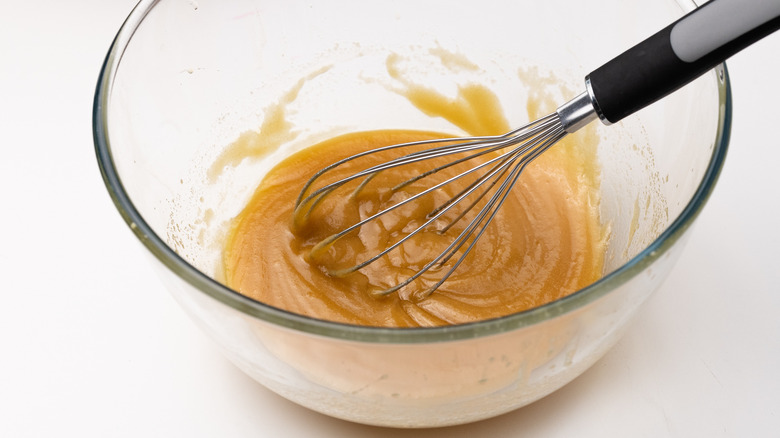 Batter mixture in a bowl