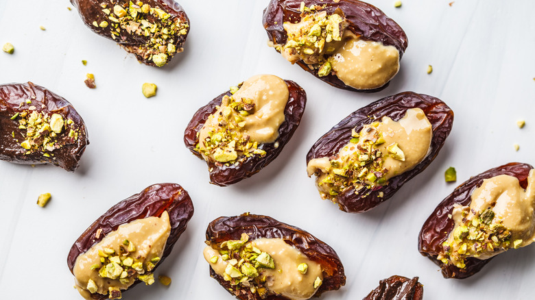 dates stuffed with nut butter