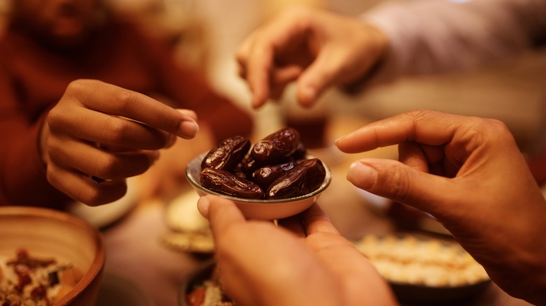 People eating dates