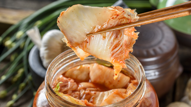 kimchi in a jar